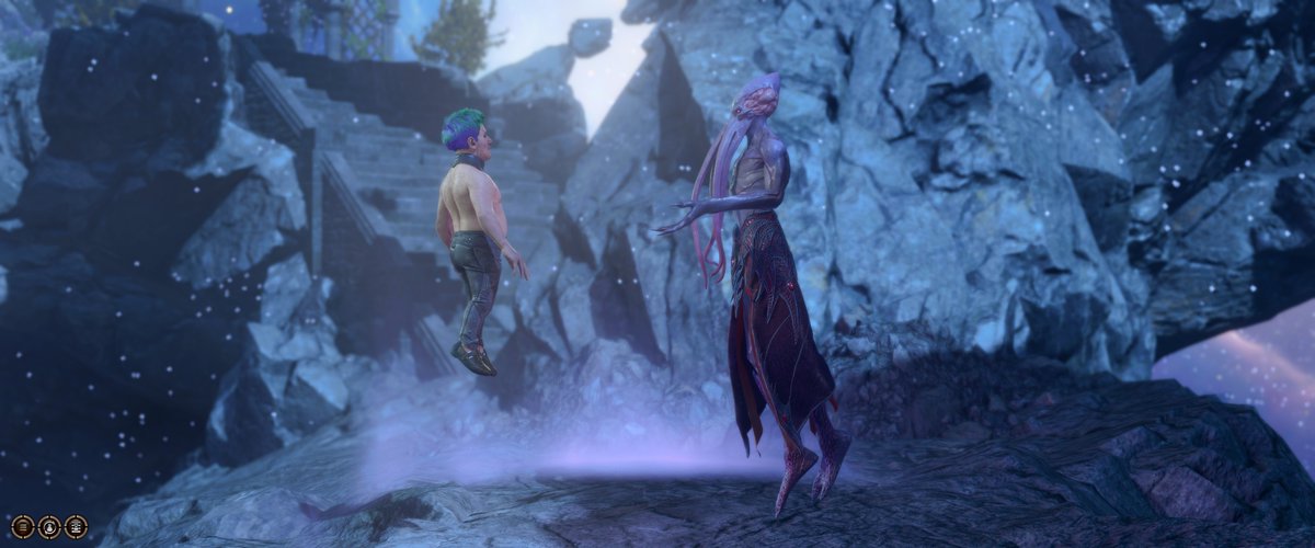 BytesHS's tweet photo. I started off with traditional romance in BG3, all wholesome, and shooting my shot with Shadowheart, but now I stumbled into a romantic relationship with a Mind Flyer. Help! https://t.co/CcBwNOcoA1