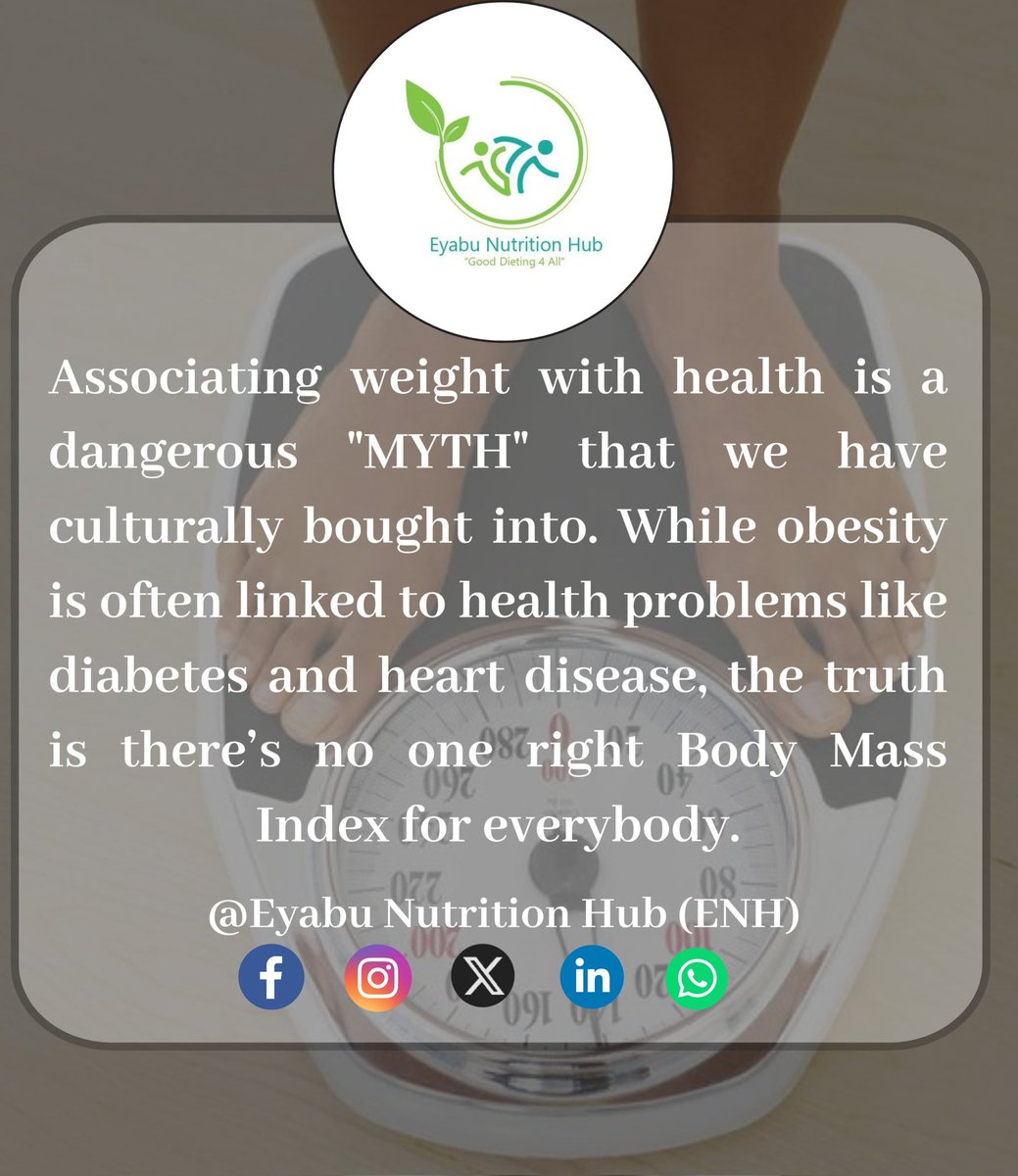 EyabuNutrition_'s tweet photo. Good health is a result of healthy eating, sufficient exercise, good mental health, and improved wellness, not the number on the scale. 

~Eyabu Nutrition Hub (ENH)
~ENH Wellness UG
#DailyNuggetsFromENH #weekend https://t.co/oVvdmhHwFP