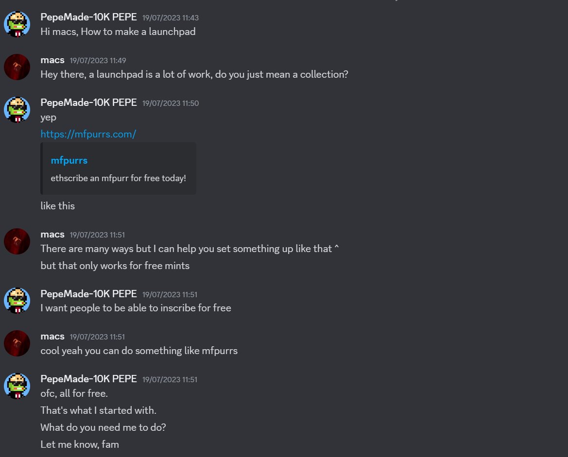 Some people are making rumors about Web3's Art, and I have to respond.🐸🐸🐸

First of all, I'm just an NFT artist, not a programmer.
Secondly, I had the community of developers help me launch our PepeMade program!

I'll put up proof in the image below.
#Ethscriptions #PepeMade