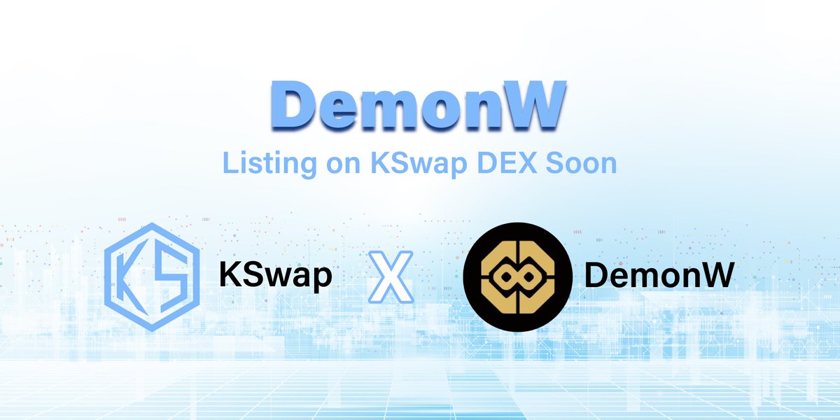 🔥 Exciting News Alert! Get ready for the listing of DemonW on KSwap! 🚀 Stay tuned for a thrilling trading experience as we bring you the latest addition to our diverse ecosystem. Don't miss out on this opportunity!

 #KSwap #DemonW #DemonChain #blockchain #web3 #DeFi #Crypto