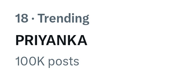 PRIYANKA is Trending with 100K+ tweets at 18th position in India <<

Keep Going (Fan)Mily 

HBD PRIYANKA CHAHAR