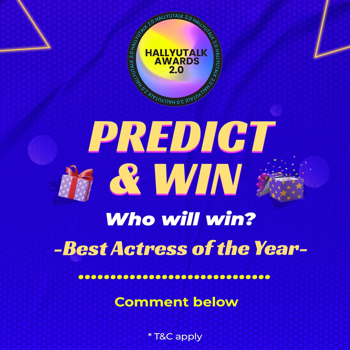 hallyutalk's tweet image. All the nominations are out!✨

Who do you think will win Best Actress of the year award?🏆

Predict and win exciting stan kits🎁✨

#TheHallyuTalkAwards2 #Kpop #Kentertainment #Kdrama #AwardShow #parkeunbin #kimgoeun #songhyekyo #kimtaeri #kimsejeong #shinminah