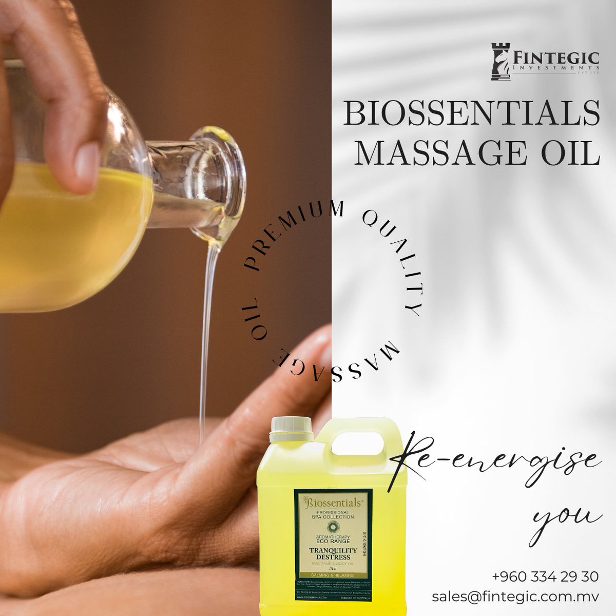 Elevate Your Maldives Getaway with Biossentials Premium Massage Oil!

Feel the Ultimate Relaxation, Courtesy of Fintegic Investments. 

Call us now  - +960 9715511

#BiossentialsMaldives #Fintegic #fintegicinvestments #MaldivesMassageOil  #MaldivesBliss #SensoryEscape