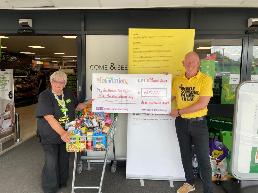 Big 'thank you' to Benda and ASDA Foundation for the £600 grant received yesterday at the Whitchurch store 'Food Appeal Collection. This will make such a difference. <a href="/AsdaFoundation/">Asda Foundation</a> <a href="/thematthewtree/">The Matthew Tree Project</a> <a href="/foodpoverty/">Food Poverty</a> <a href="/BristolLive/">Bristol Live</a>