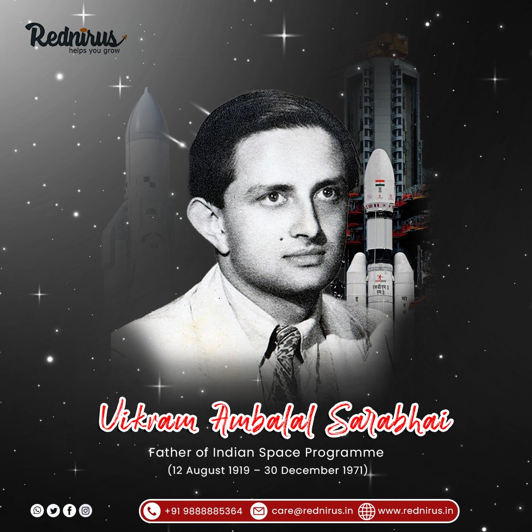redniruschd's tweet image. Today, on the birth anniversary of Dr. Vikram Sarabhai, we pay homage to the great organization builder of India&apos;s prestigious space establishments, and the motivation of countless space enthusiasts and the entire scientific fraternity.
#OpeningSpaceForAll #VikramSarabhai