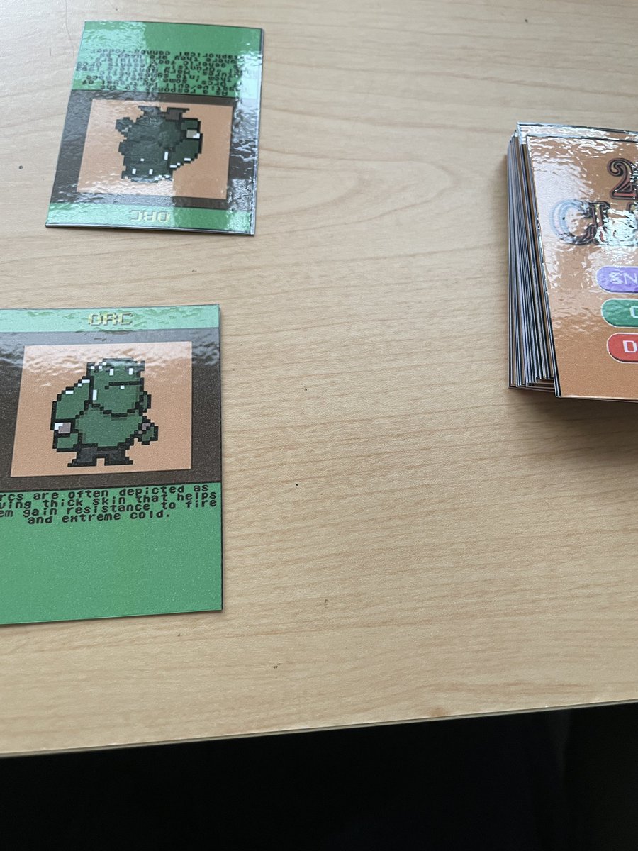 SnorfBrand's tweet photo. Introducing “21 Clash: Snorfs, Orcs, and Dwarfs” a new #cardgame from Snorf Brand LLC! It’s incredibly simple, and it’s homemade. Stay tuned for more! #homemade #WIP #games https://t.co/TtRamN0k8c