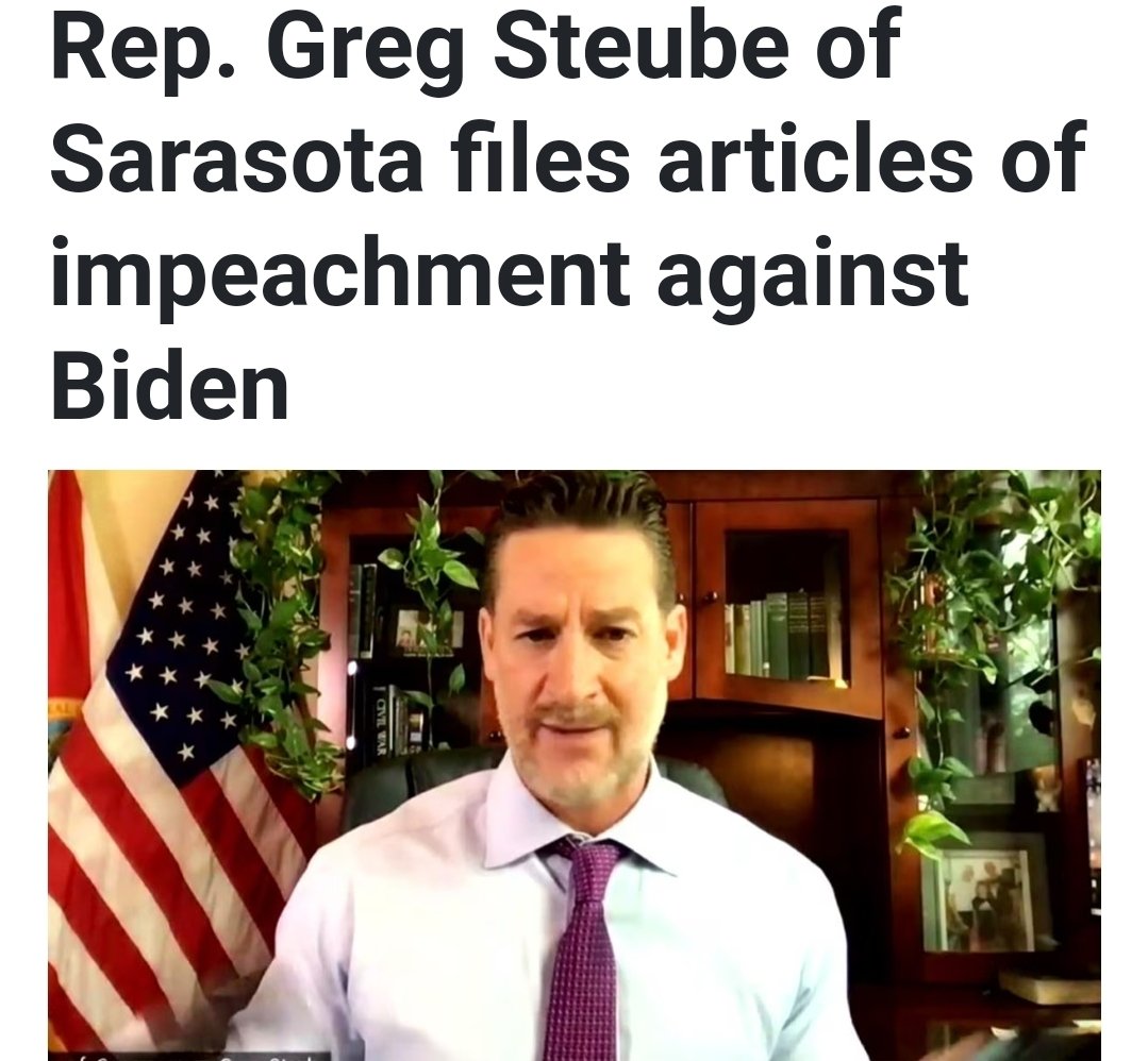 'The evidence continues to mount by the day – the Biden Crime Family has personally profited off Joe’s government positions through bribery, threats, and fraud. Joe Biden must not be allowed to continue to sit in the White House, selling out our country.' ~Rep. Steube