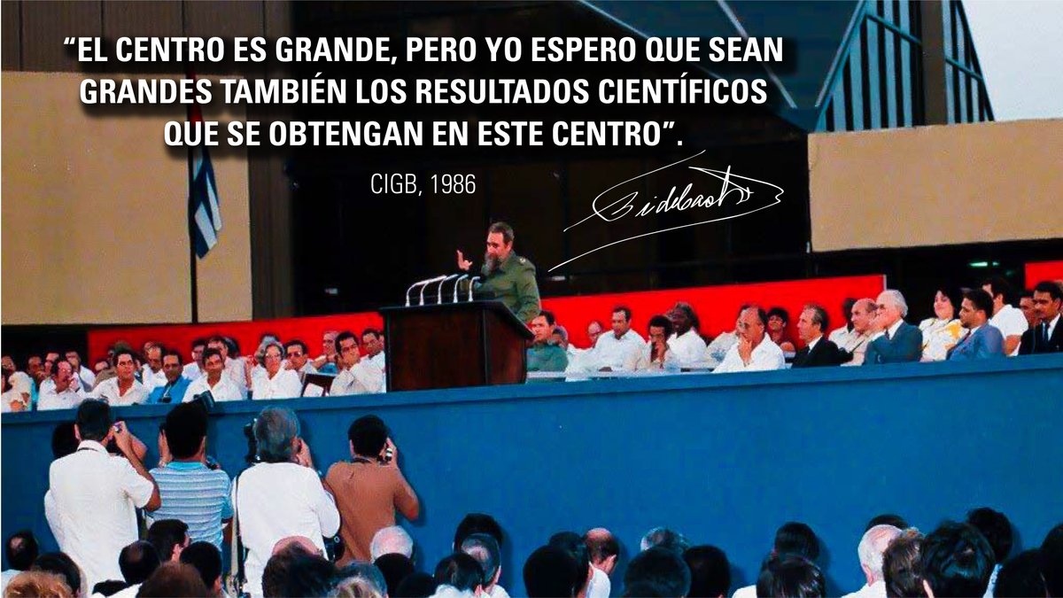 CIGBCuba's tweet photo. #FidelEntreNosotros: “[...] es que a la inversa tenemos que emplear la ciencia y la técnica: no para destruir, sino para crear, para vencer la pobreza, para proteger y prolongar la vida, para llevar el bienestar al hombre [...]”. https://t.co/jqhY50xbcZ