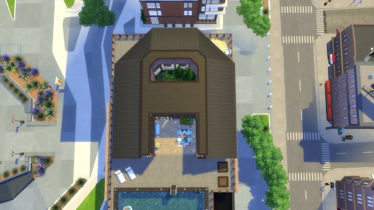 NovakBones's tweet photo. I'm starting a build challenge for myself. I'll call it the Alphabetical Build Challenge. "A" is for apartment! This is a penthouse apartment so it can be downloaded all at once. Uses a few packs but no CC! #ShowUsYourBuilds https://t.co/hrkpSuuT5F