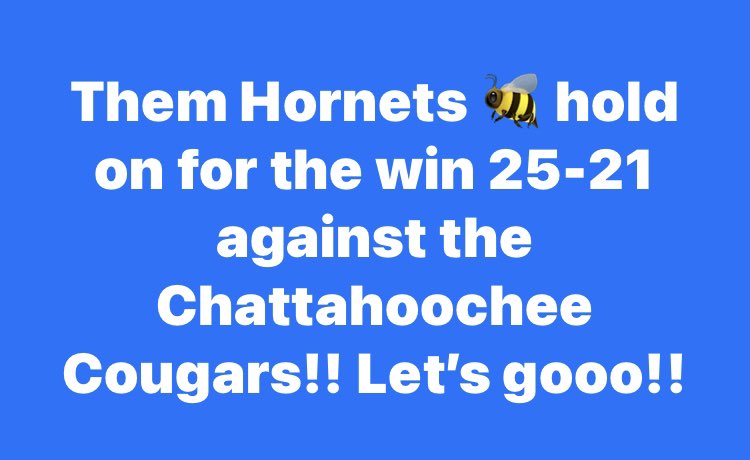 Great way to start the season Hornets!! 🐝 <a href="/TheHCCAHornets/">HCCA Hornets🐝</a>