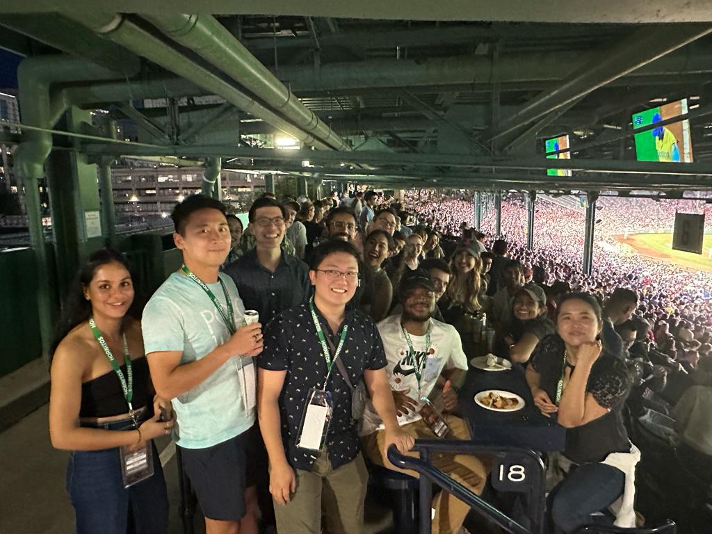 MINH-THUY NGUYEN, MD (@minhthuynguye15) on Twitter photo BWH and MGH radiology residents are at Fenway Park tonight!
I know one view is no view but it was technically challenging to fit everyone. 🙏
<a href="/BWHRadEdu/">Brigham and Women’s Radiology Education</a>
<a href="/mghradchiefs/">MGH Radiology Chiefs</a>
<a href="/StephWalkerMD/">Stephanie Walker, MD</a>
<a href="/AlbertJiaoMD/">Albert Jiao, MD</a>
<a href="/ianpanmd/">Ian Pan</a> <a href="/NeilKBhatia/">Neil K. Bhatia, MD</a> <a href="/Sana_Majid_MD/">Sana Majid</a>
#bwhradreswellness
#mgbradreswellness BWH and MGH radiology residents are at Fenway Park tonight!
I know one view is no view but it was technically challenging to fit everyone. 🙏
<a href="/BWHRadEdu/">Brigham and Women’s Radiology Education</a>
<a href="/mghradchiefs/">MGH Radiology Chiefs</a>
<a href="/StephWalkerMD/">Stephanie Walker, MD</a>
<a href="/AlbertJiaoMD/">Albert Jiao, MD</a>
<a href="/ianpanmd/">Ian Pan</a> <a href="/NeilKBhatia/">Neil K. Bhatia, MD</a> <a href="/Sana_Majid_MD/">Sana Majid</a>
#bwhradreswellness
#mgbradreswellness