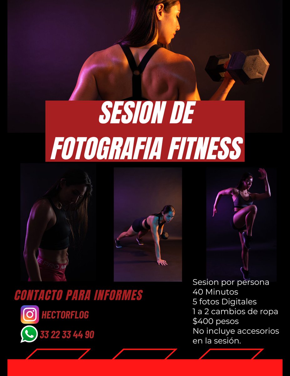 hectorfloresph's tweet photo. ‼️Sesión Fitness 🏋️‍♂️🔥‼️
Promoción de sesion fitness en Guadalajara, Jalisco.
Aprovecha!

#fitness #sesiondefotos #estudio #sesionfitness
#guadalajara https://t.co/pu8r6Y7Lq1