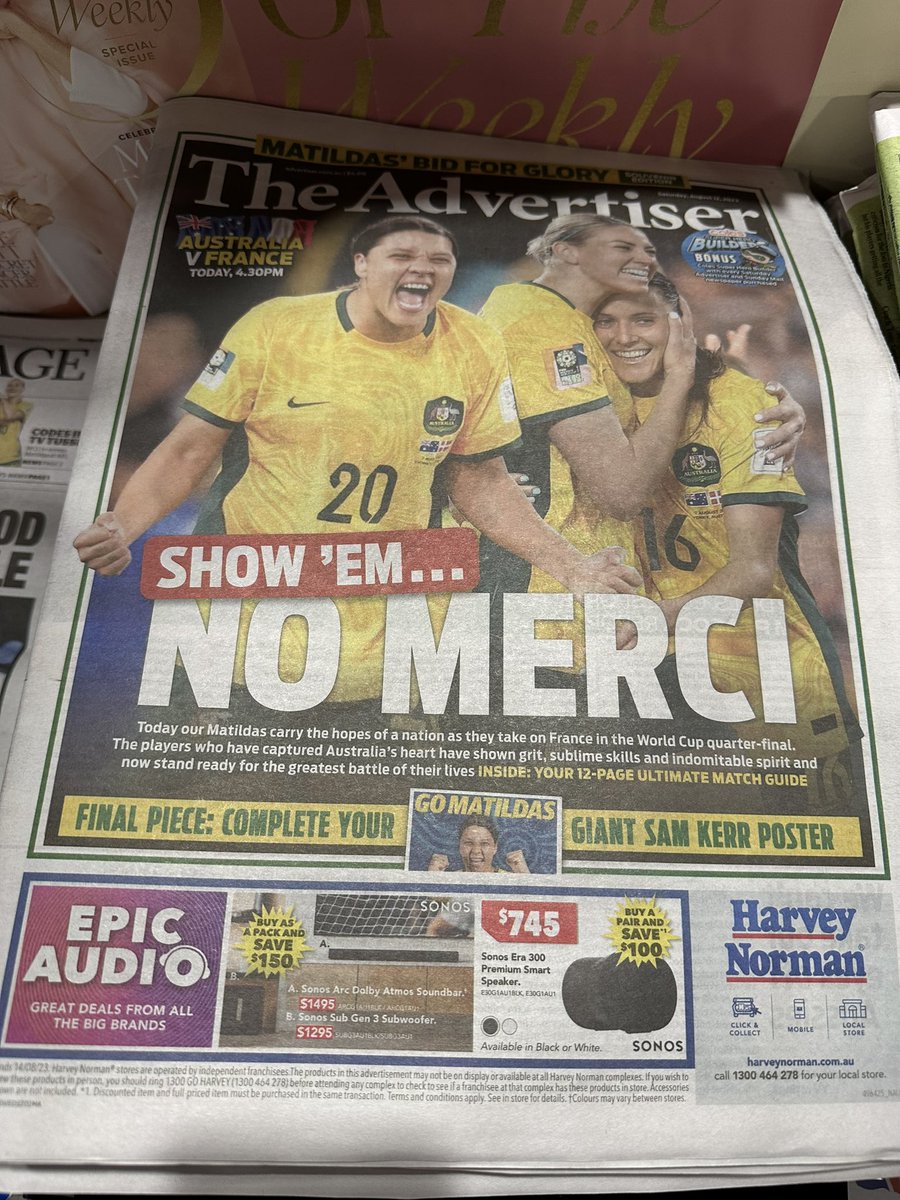 Elite headline <a href="/theTiser/">The Advertiser</a> 👌👏