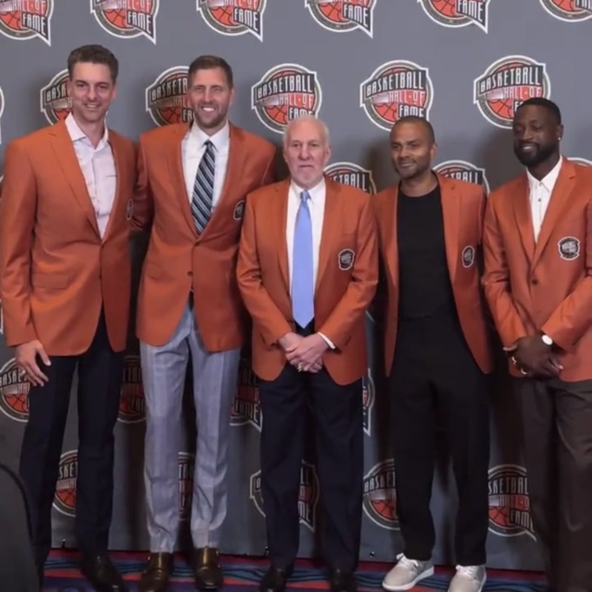 Paul Gasol
Dirk Nowitzki
Gregg Popovich
Tony Parker
Dwyane Wade

Legends. 🔥