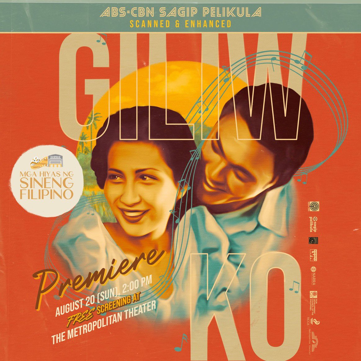ABSCBNpr's tweet photo. Join us on Aug. 20, Sun at 2:00 PM for the theatrical premiere of the 2K scanned & digitally enhanced 1939 LVN classic film, GILIW KO at the #MetropolitanTheater!
Register here: https://t.co/jXtlM6JemI to watch for FREE!
#SagipPelikula #LVNPicturesInc
#NCCA #METNatinTo #FDCP https://t.co/pb05N945Nr