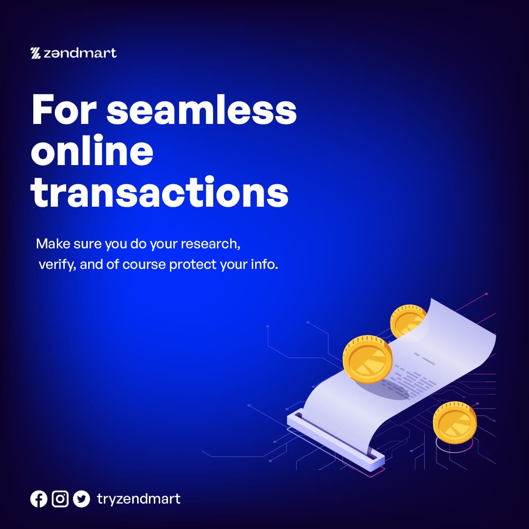 zendmart's tweet photo. For seamless online transactions, Make sure you do your OnlineShoppingTips #BuildonMantle
research, verify, and of course, protect your info. #OnlineShoppingTips #BuildonMantle https://t.co/o5IpVAU8UW