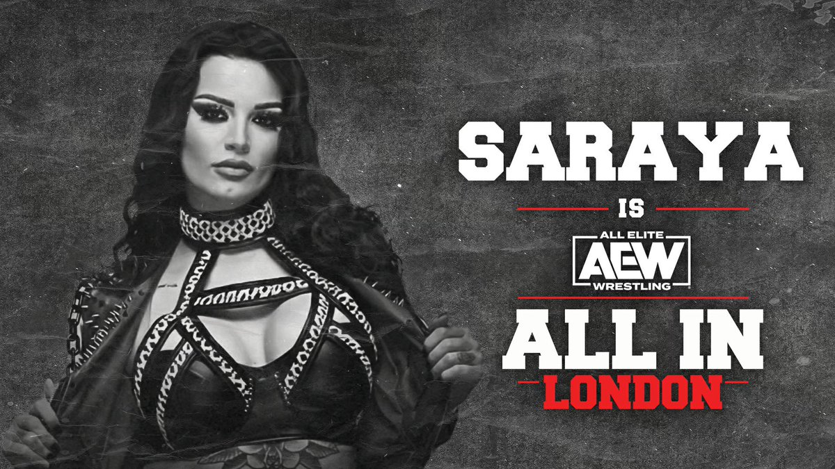 Saraya's tweet photo. I haven’t wrestled in my home country in around 7/8 years. 
I haven’t won a championship in 9 years. 
I was told I would NEVER wrestle again. 

I’m coming home.. and I’m gonna walk out of Wembley stadium in front of my family and countryman the AEW women’s world champion. https://t.co/aXHtLwzsnz