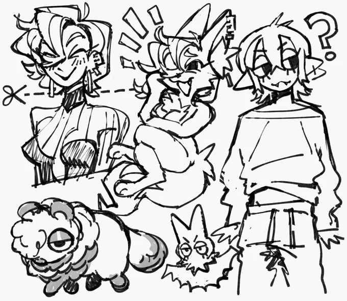 [kemoji] playing with their shapes + doodles