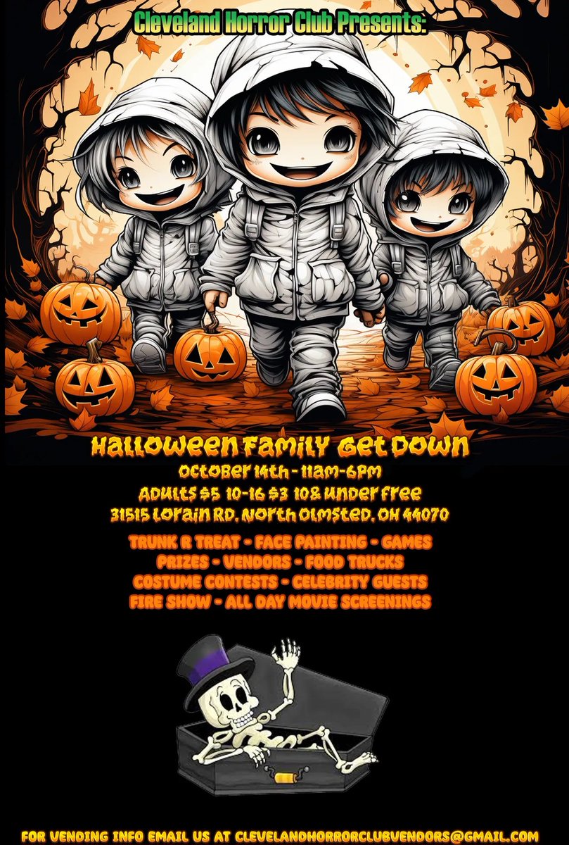 CleHorrorClub's tweet photo. #Cleveland #Clevelandevents #clevelandkids #FYP #fypage #horrorevents #HorrorFamily #HorrorMovie #Halloween #HorrorCommunity #northolmsted https://t.co/Fp6ofDWhet