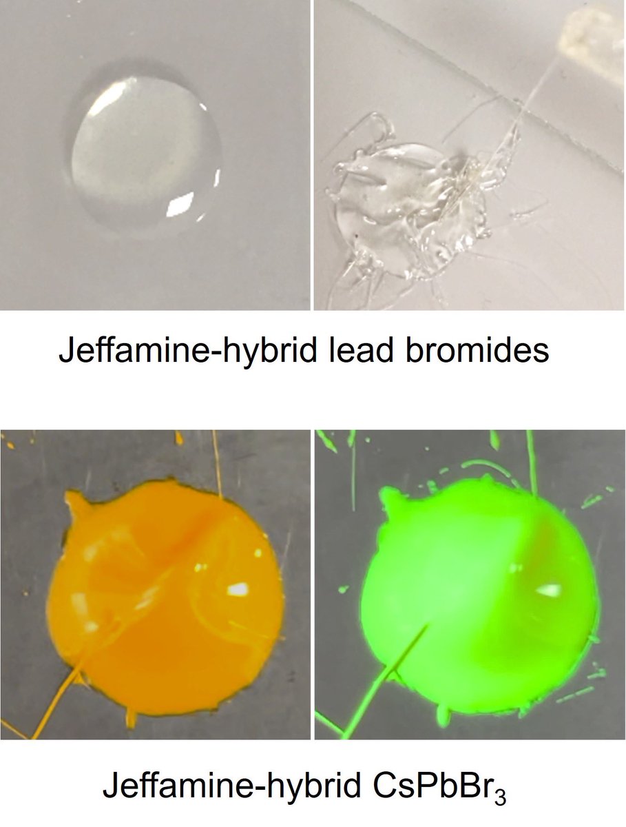 TamangKao's tweet photo. Can Halide Perovskites become liquids? 

Check out our online poster at #ACSFall2023 entitled "Semiconducting Liquids of Lead Halide Perovskites" to learn how perovskites become "liquid semiconductors". 

https://t.co/5i40XDG2JR https://t.co/vtLtFqVxf6