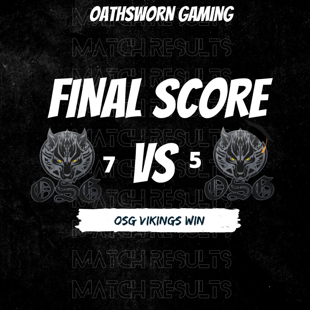 Oathsworn_GG's tweet photo. OSG vikings get the win today vs OSG academy 7-5 https://t.co/uHxmC1su9a