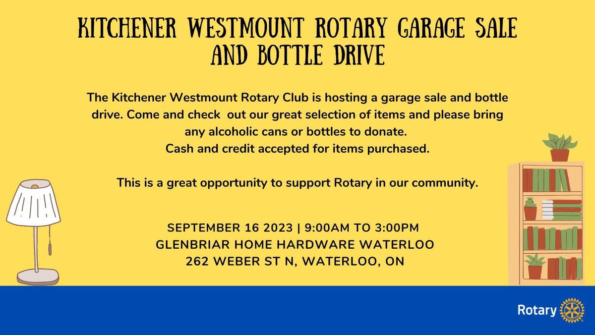 A great opportunity to support Rotary in your community !