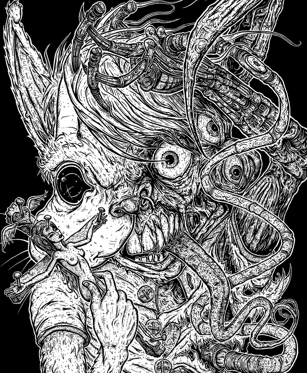 _DavidMalachi_'s tweet photo. This illustration took me 100 hours and was the first one that I ever applied the more traditional approach of quills/brush for the inking process (I had been a staunch user of technical pens and nylon tips for years). https://t.co/qPxqKT6u6z