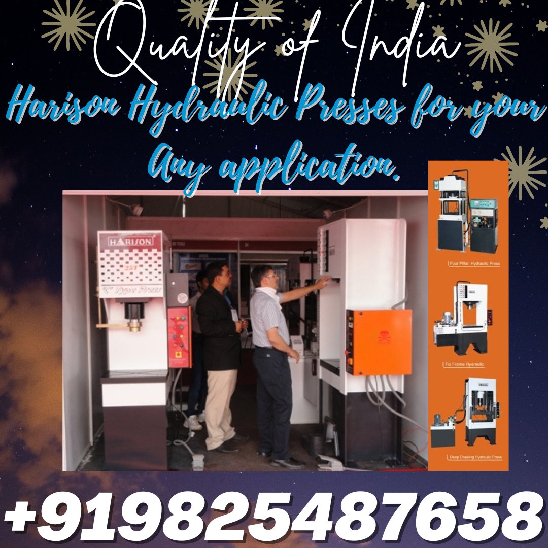 harisonmachines's tweet image. Hydraulic Press in India.
#HariEngineeringWorks offers, #HeavyDutyFrameTypeDeepDrawPress, #HydraulicDeepDrawingPresses, which are widely used in different industries to manufacture deep drawing #components.