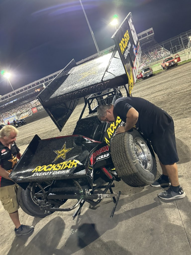 box3_racing's tweet photo. Not ideal. 

@JGMotorsports65 ends his Hard Knox night after contact with the #55T sends the @rockstarenergy machine spinning into the infield wall. 😞 https://t.co/6TVhWKxdz8