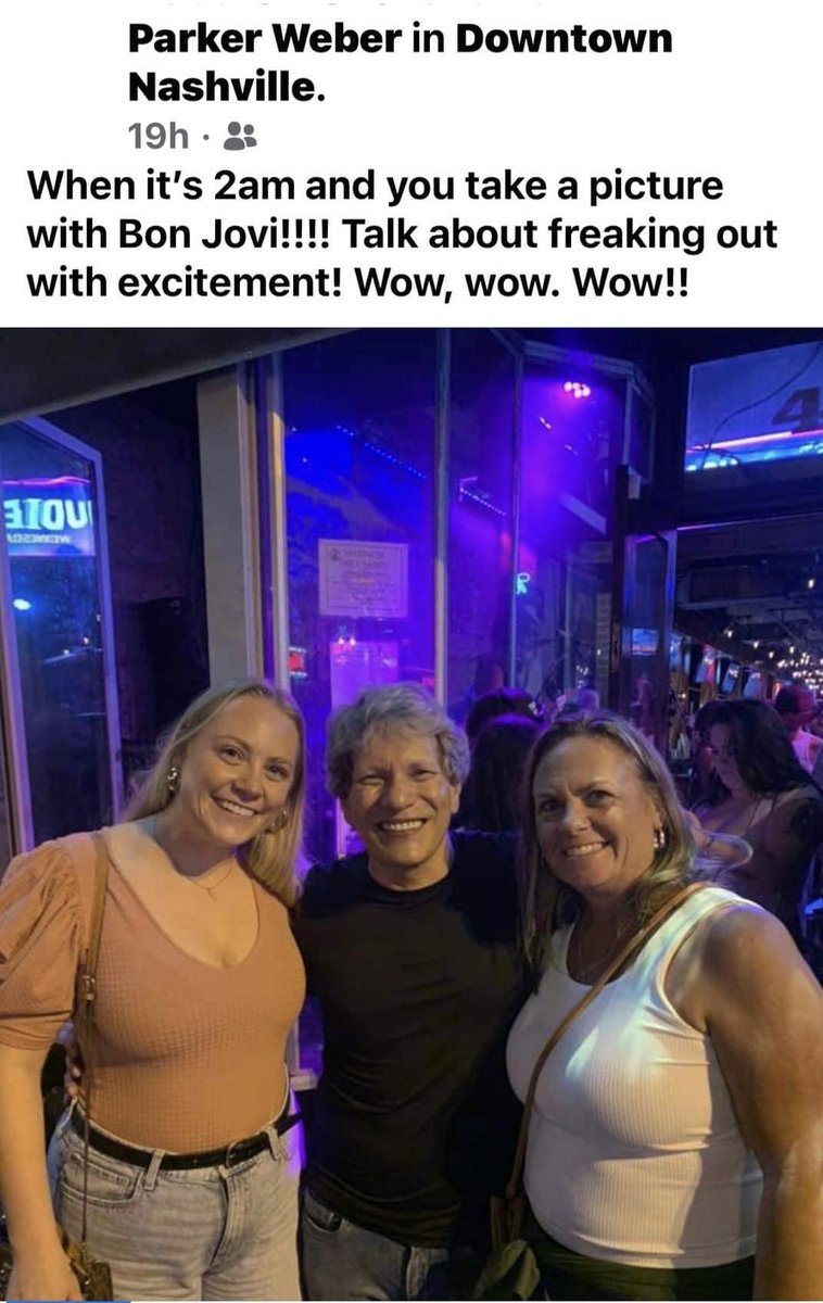 So, this girl thinks she really took a picture with <a href="/jonbonjovi/">Jon Bon Jovi</a> 😂 
She must not be real fan!