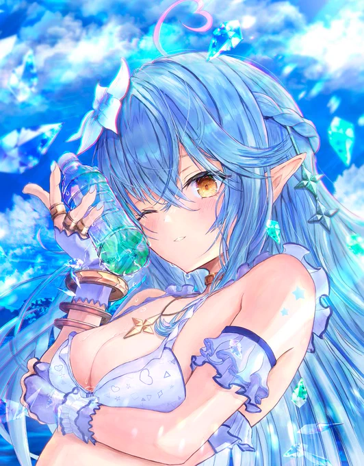 水着ラミィちゃん 水分補給はこまめにね #LamyArt