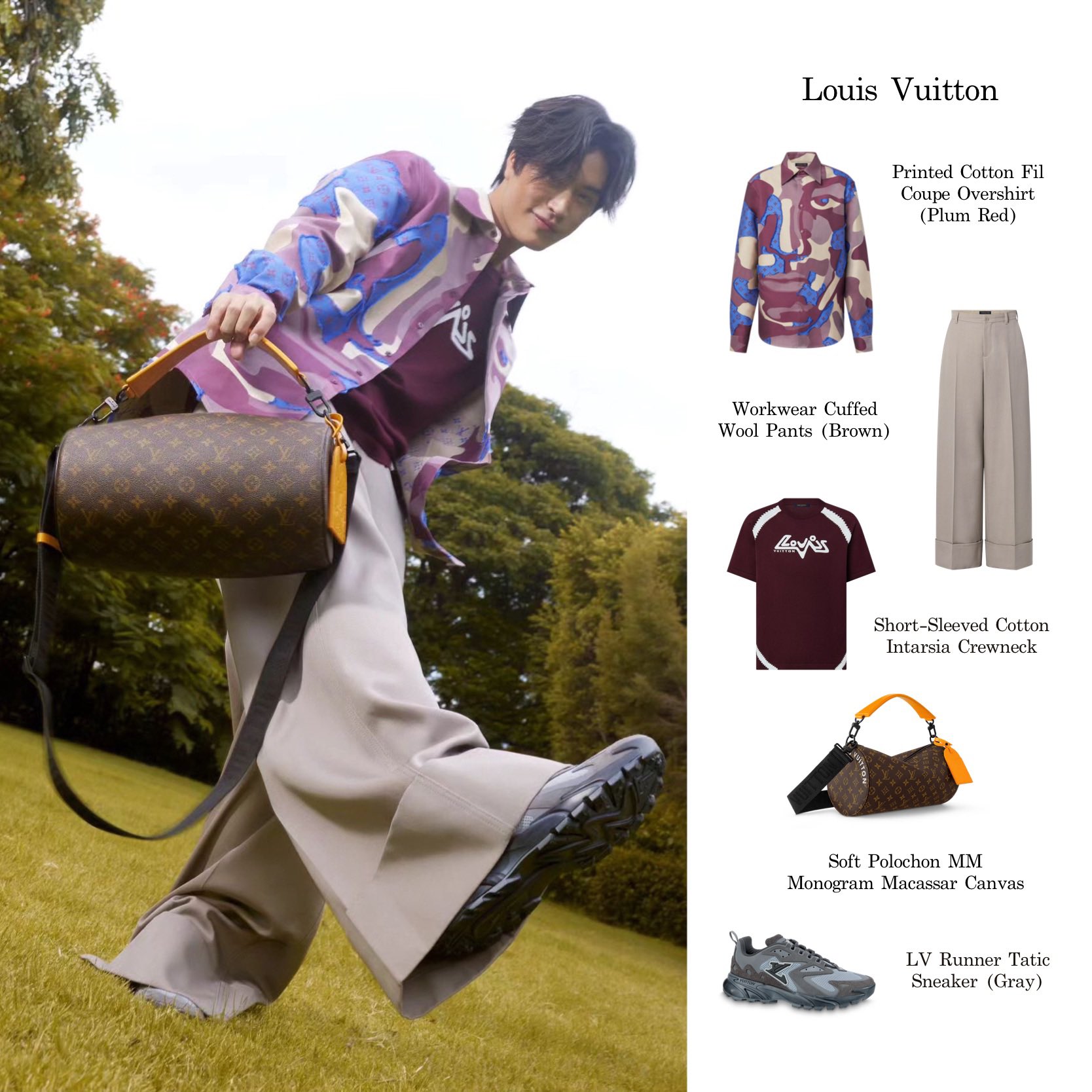 Louis Vuitton Printed Cotton Fil Coupe Overshirt