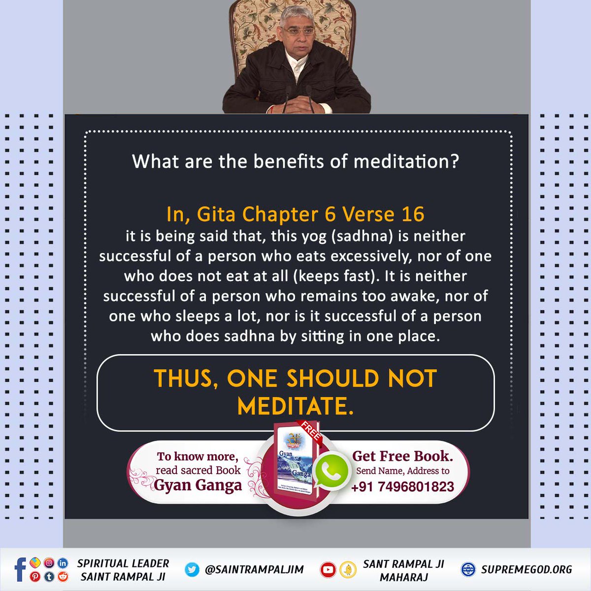 GodMorningFriday
'Meditation is the gateway to true devotion. Let your heart connect with the Supreme God Kabir through the guidance of Sant Rampal Ji Maharaj.
#वास्तविक_ध्यान