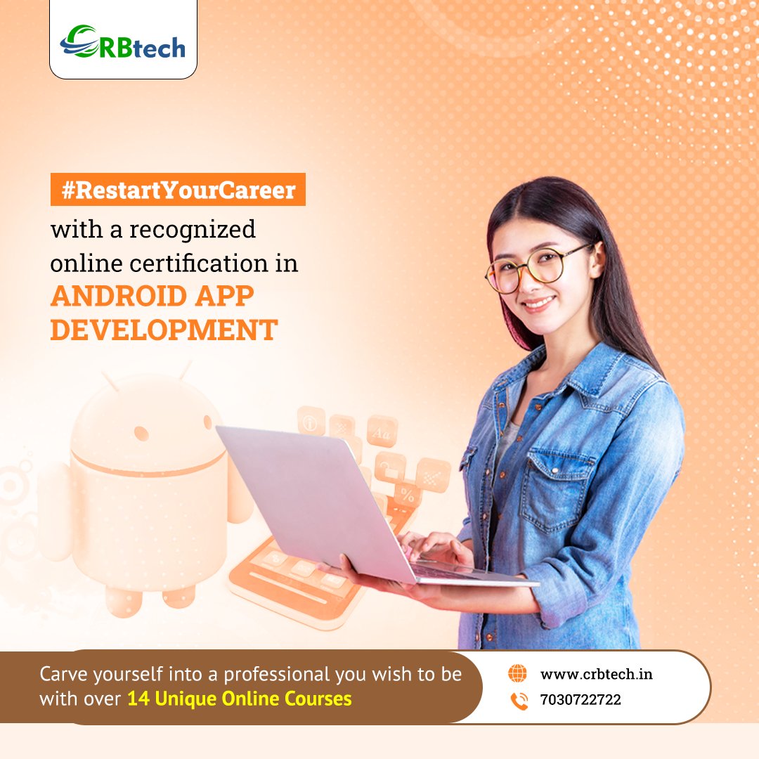 CRB_Tech's tweet image. Master the skill of coding some of the most successful Android Apps with an android app development program. Get certified from home today.
For more details call 7030722722 or visit crbtech.in
#AndroidDevelopmentCourse #AndroidAppDevelopmentCourse #AndroidCourse