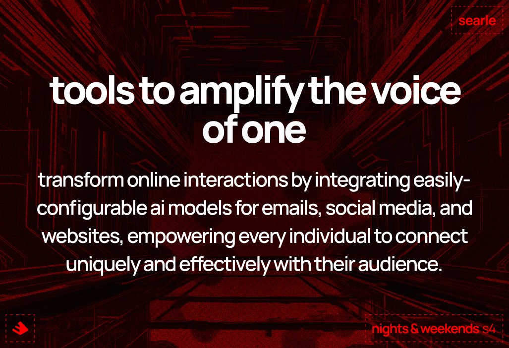 N&amp;W + College Apps. What's the worst that can happen??

Taking thoughts, feedback, criticisms, jeers.

Also looking for teammates 👀

searleai.com

cc: <a href="/_buildspace/">buildspace</a> <a href="/_nightsweekends/">nights & weekends</a>