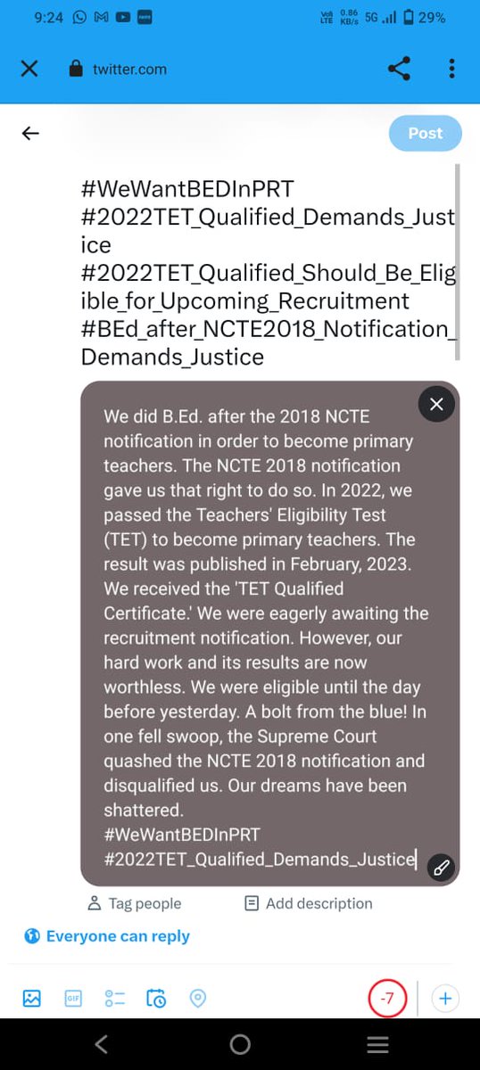 ToBeSaiyadOrNot's tweet photo. @pmo_official @AmitShah @AmitShahOffice @dpradhanbjp @ncte @ncteDelhi @MamataOfficial @basu_bratya
#WeWantBEDInPRT
#2022TET_Qualified_Demands_Justice
#2022TET_Qualified_Should_Be_Eligible_for_Upcoming_Recruitment
#BEd_after_NCTE2018_Notification_Demands_Justice https://t.co/LILPdR5GO5
