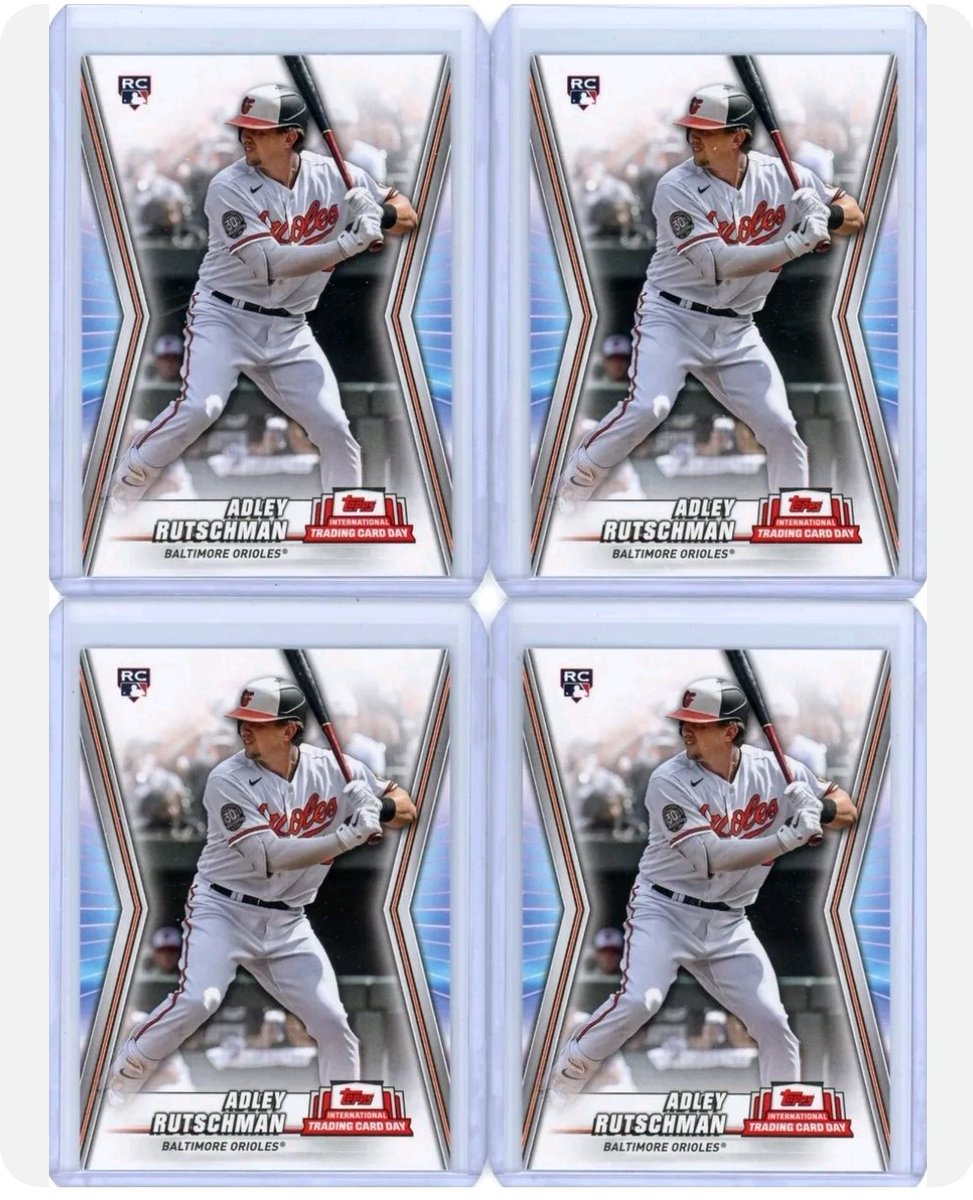 MikesStadiumSC's tweet photo. We held onto all the Adley Rutschman 2023 Topps International Trading Card Day singles to share with you starting at 10AM!
These rookie year singles weren't available in the promo packs and enjoy one for free with any $10+ Topps pack or box purchase while supplies last!
#itcd https://t.co/xAjl0ojBY1