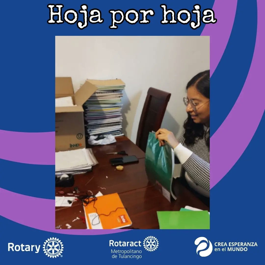 rotaractmett's tweet photo. "No se trata de tener ideas, sino de hacerlas realidad", Scott Belsky.
El día de ayer, le dimos seguimiento a nuestro proyecto "Hoja por hoja". Iniciamos con el armado de las libretas con hojas recicladas.
Gracias a todos por el apoyo. 🤜⚙️🤛
#PoderMett
#D4170
#Team4170 https://t.co/jnKSXR3Ni7