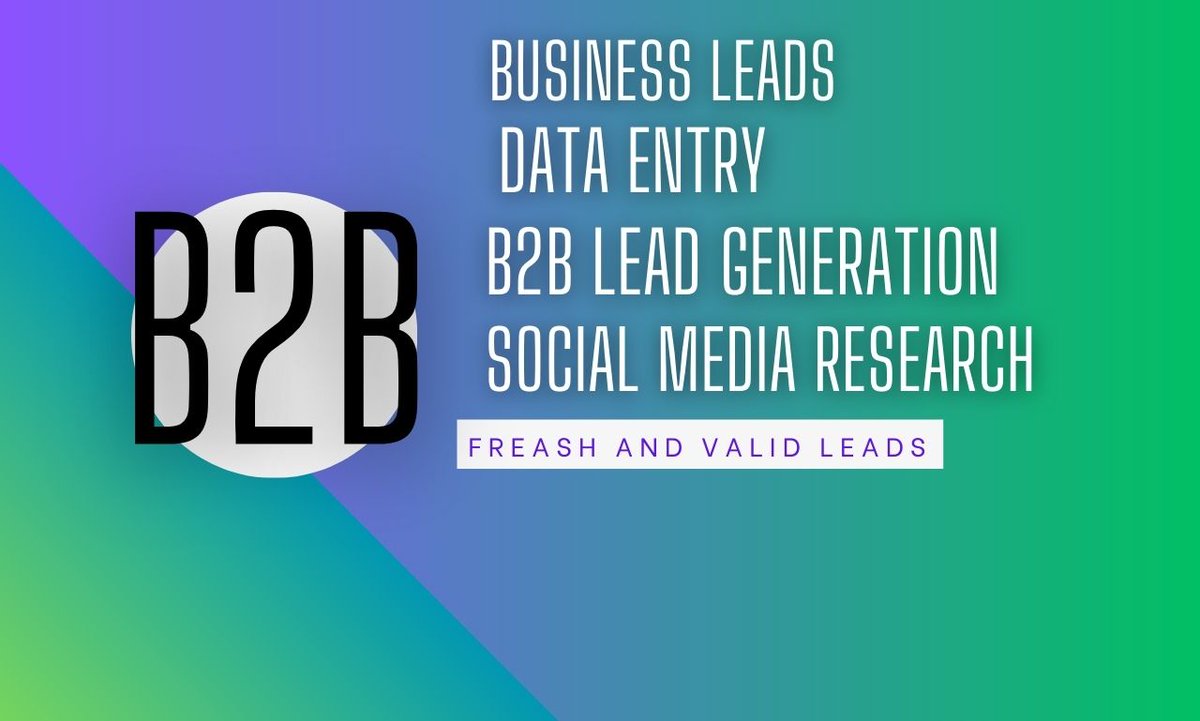RumeRunu's tweet photo. I will provide best service include b2b leads or lead generation for any company. If anyone are interested just visit my Fiverr Profile or my GIG:https://t.co/dsFbeIp4zo

#leads #LeadGeneration #b2bleadgeneration #b2b #companyleads #anyleads #Targetedleads #Prospectleads https://t.co/owPeoH3i2Q