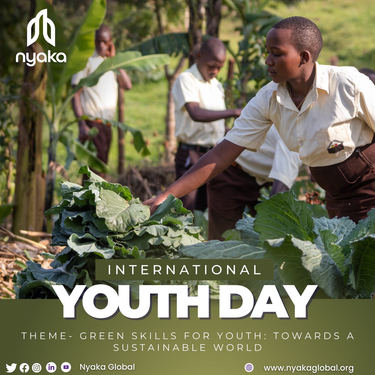 Nyaka joins the world in celebrating International Youth Day!
 
We're proud to empower our youth with essential skills that enrich their lives and contribute to a more sustainable world.

#InternationalYouthDay23 #YouthDay2023
#NyakaLearners