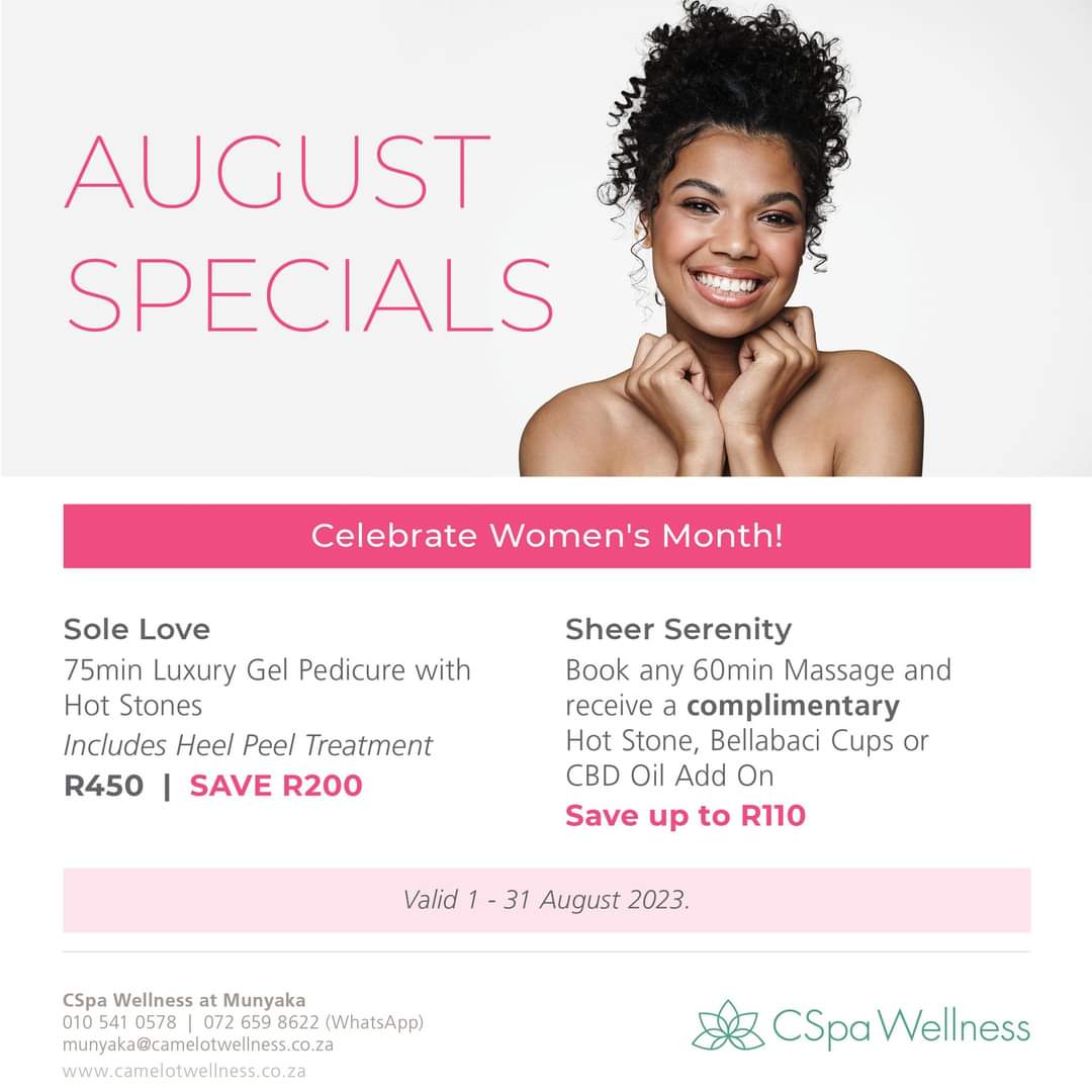 ‼️Public Service Announcement‼️

We all love a discount.
Use my name and get 10% off your next treatment at CSpa Wellness at Munyaka. 

Promo Code: SueWomensMonth

You see this picture...they help me look like this 😉

#CspaWellnessAtMunyaka 
#WomensMonth
#SpaDays
#August2023