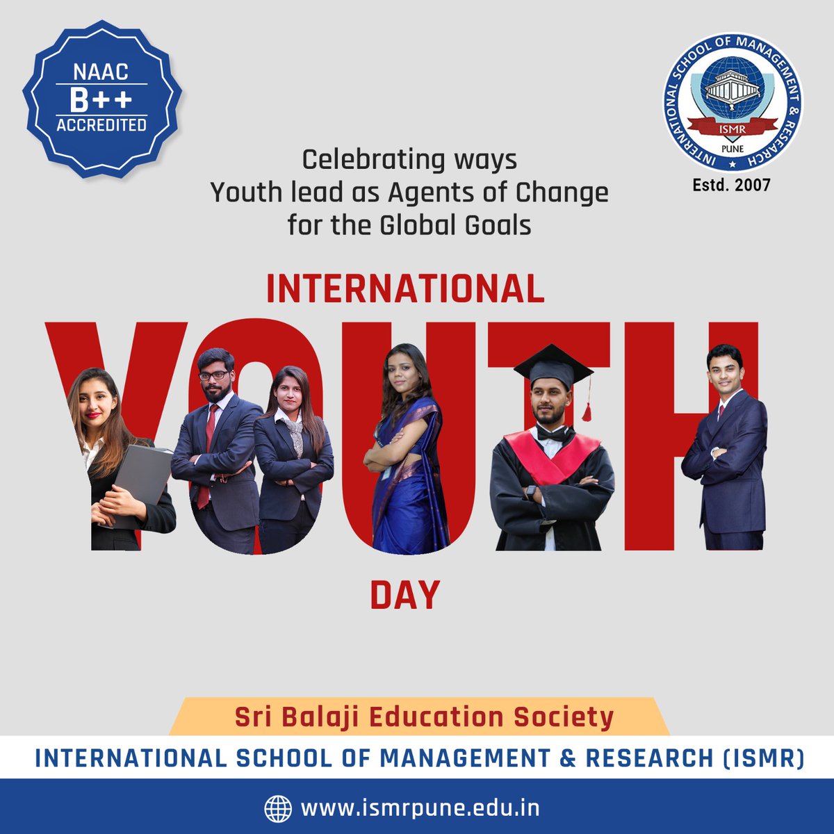 🚀 From #classrooms to communities, Youth's passion and #innovation shape a brighter world. #Celebrating Young Change-makers as #Catalysts for #GlobalChange on #InternationalYouthDay 🌍🌟 

#ISMR #YouthForChange #AgentsOfGlobalGoals #YouthEmpowerment #GlobalChangeMakers