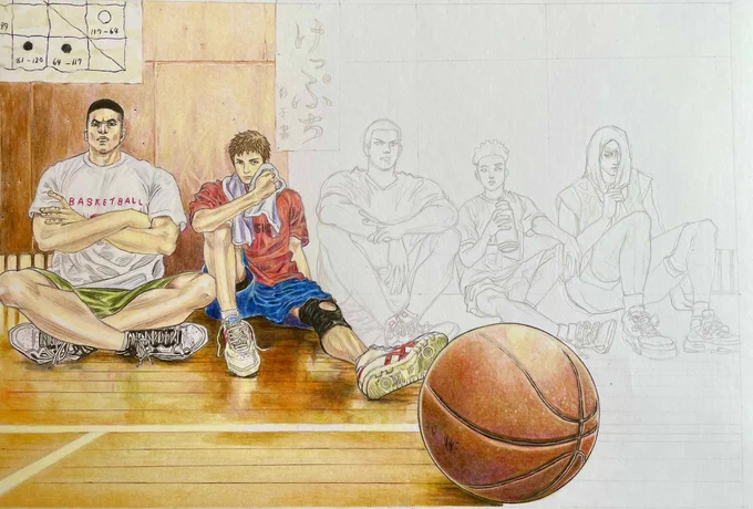 スラムダンク 色鉛筆  50% #スラムダンク #模写