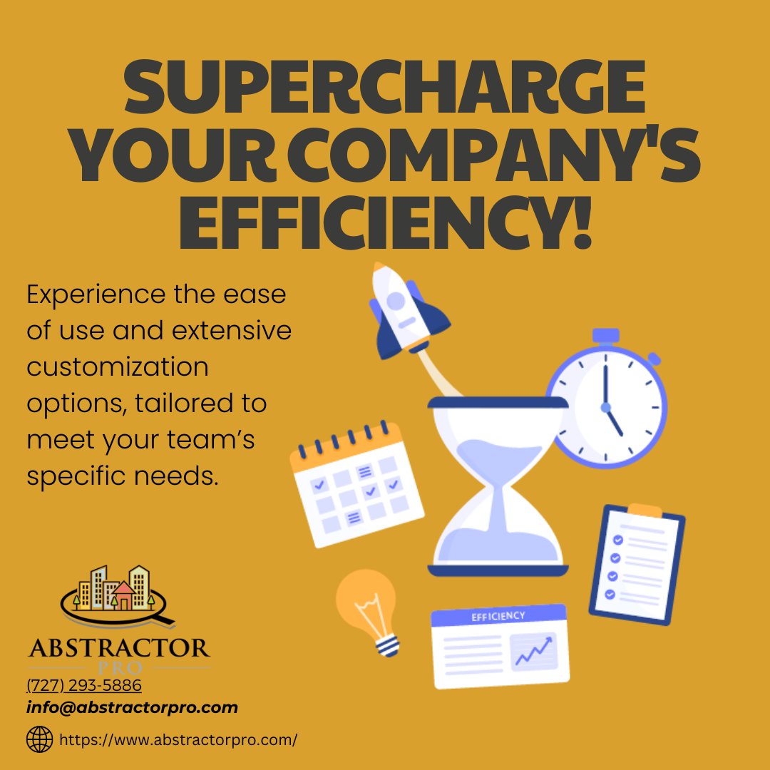 AbstractorPro's tweet image. Want to supercharge your title search company? Look no further!

AbstractorPro is the ultimate browser-based software for individuals and companies in the title search business. 

#abstractor #software #titlesearch #abstractorpro #AbstractorPro #TitleSearch #ProductivityBoost