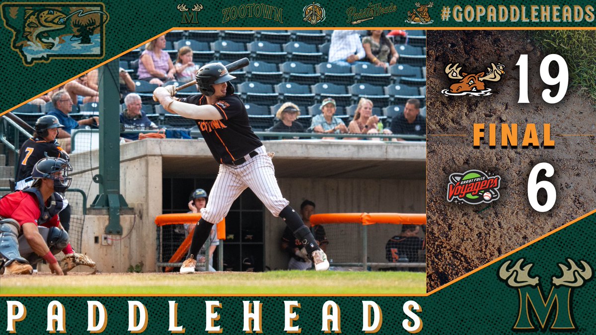 TWO home run night for <a href="/TDebonville/">Thomas DeBonville</a>! 

We take game one on the road vs Great Falls. We’re back at HOME on Tuesday night! 

#GoPaddleHeads #PaddleUp
