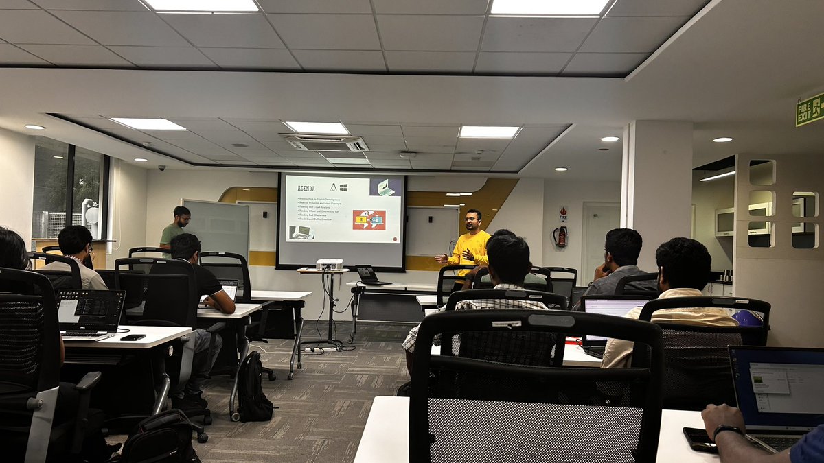 Nullblr's tweet photo. Today’s humla session on “Workshop on Exploit Development” by @sh377c0d3
@null0x00 @OWASPBangalore #infosec #exploit #development #nullblr https://t.co/2Bu6WSPrlS