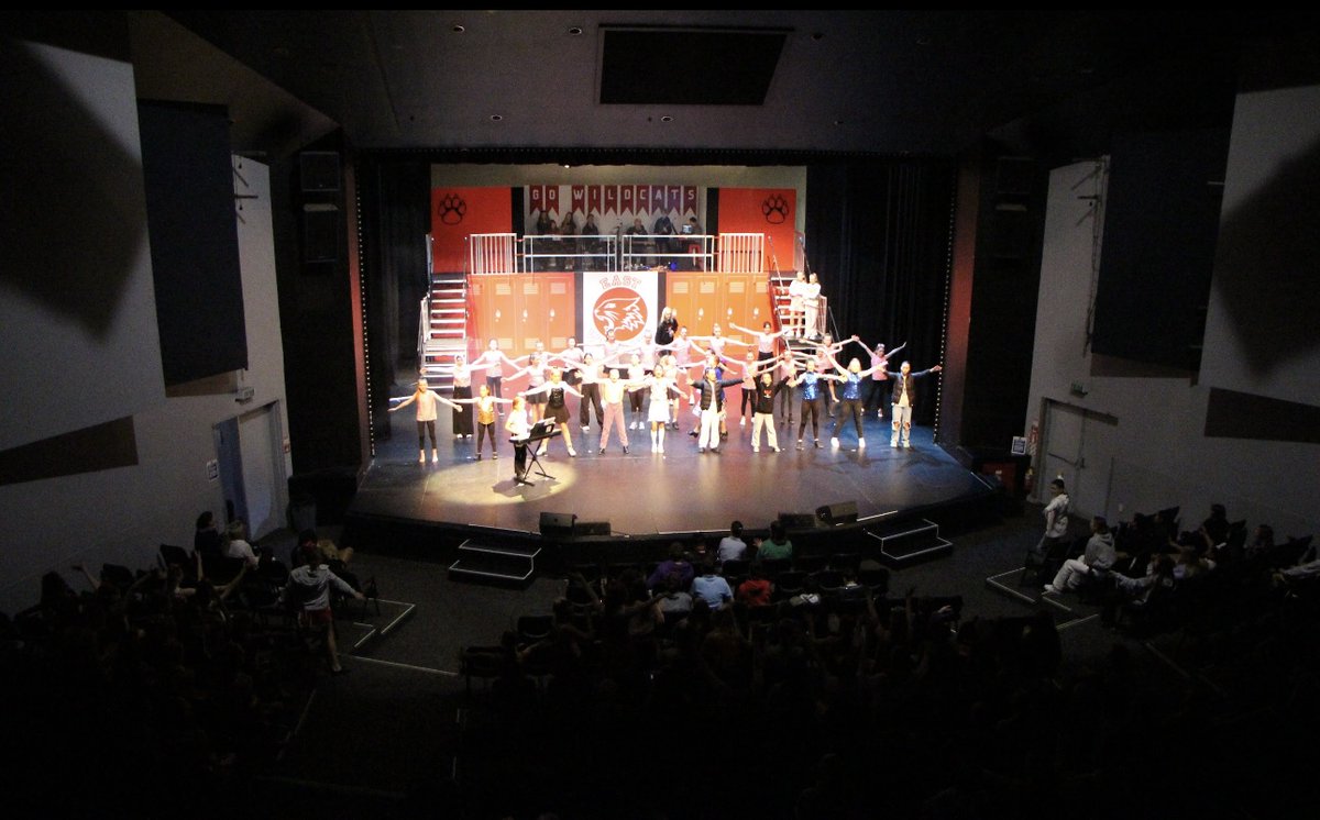 DT_with_MrsB's tweet image. What a year to join the Performing Arts Team at Berkley!  High School Musical on Stage was a blast.
My colleagues did the hard work, I just got to design cool stuff for the stage.  Stoked with how the set complimented an awesome show!