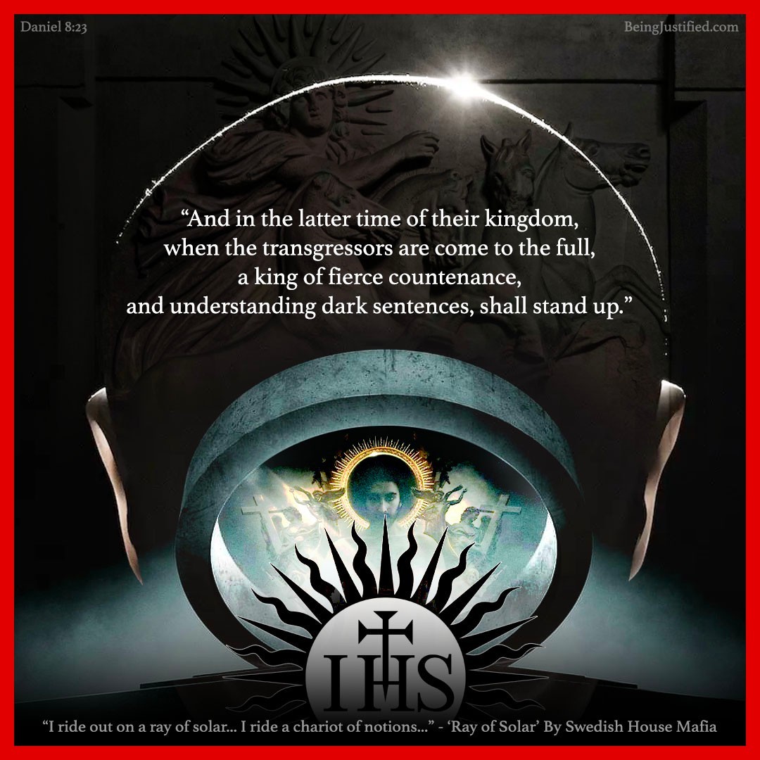 BeingJustified's tweet photo. FOR THE MIDST OF THE TRIB THAT MBS WILL START WITH #ISRAEL. THE 8TH KING JUDAS OF #REVELATION 17 WILL ASCEND TO ENTER THE SWORD SLAIN BODY OF KING MOHAMMED. HE WILL BE THE SUN GOD, FIRST TO BE CAST ALIVE INTO IT. #RAYOFSOLAR https://t.co/XpuffoZ8Il