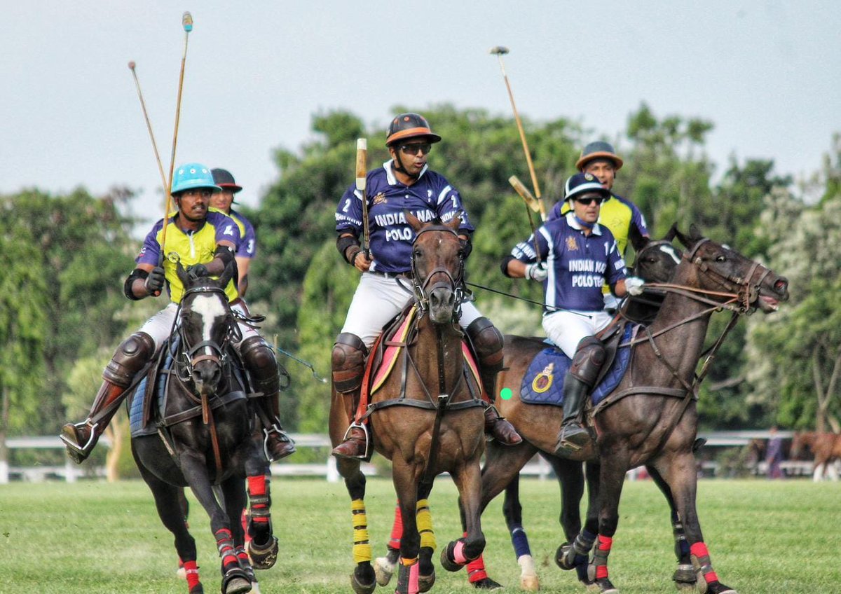 indiannavy's tweet photo. #SportingSaturday
#IndianNavy Polo team won the Gyan Jyoti Polo Cup at ASC Centre and College grounds, Bengaluru #09Aug 23.
The finals played against the 61st Cavalry was a neck and neck game. Final Score 4 - 3.
Congratulations Team!
@adgpi @HQ_IDS_India https://t.co/EczvppM0oz