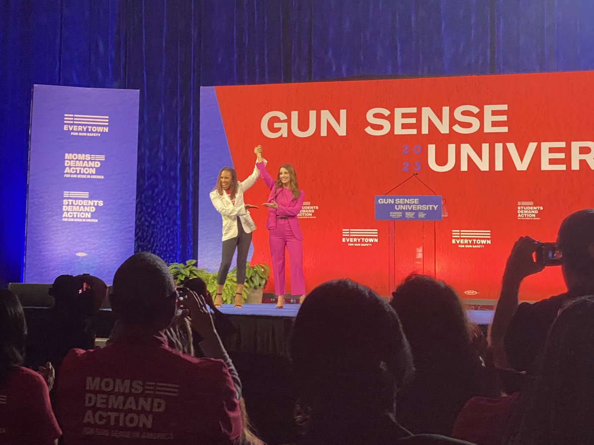 Thank you <a href="/FerrellZabala/">Angela Ferrell-Zabala (she/her)</a> and <a href="/shannonrwatts/">Shannon Watts</a> ! Love seeing amazing women supporting each other. End of an era but also just the beginning! <a href="/MomsDemand/">Moms Demand Action</a>  #GSU2023